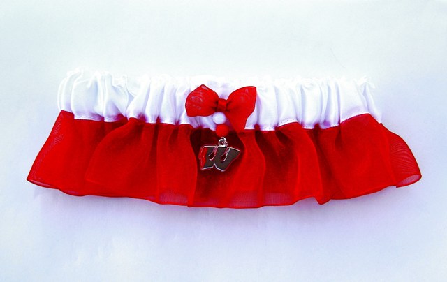 University of Wisconsin Inspired Garter with Licensed Collegiate Charm